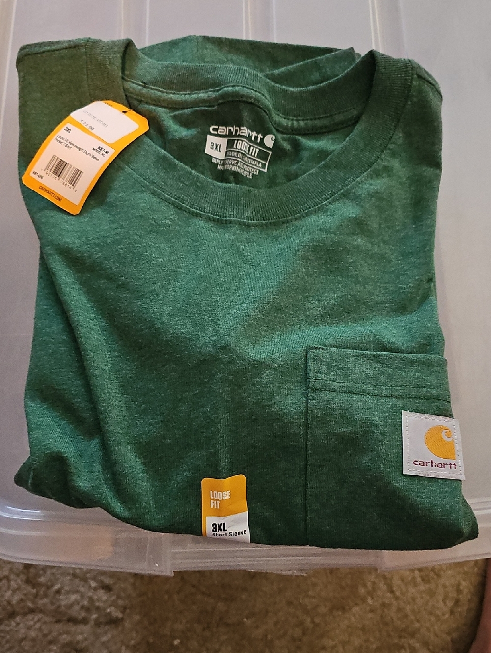 Carhartt Heathered Forest Green Pocket Tee 3xl